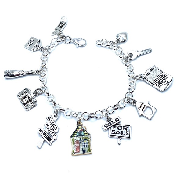 Real Estate Agent Charm Bracelet Realtor Gift - Picture 4 of 7
